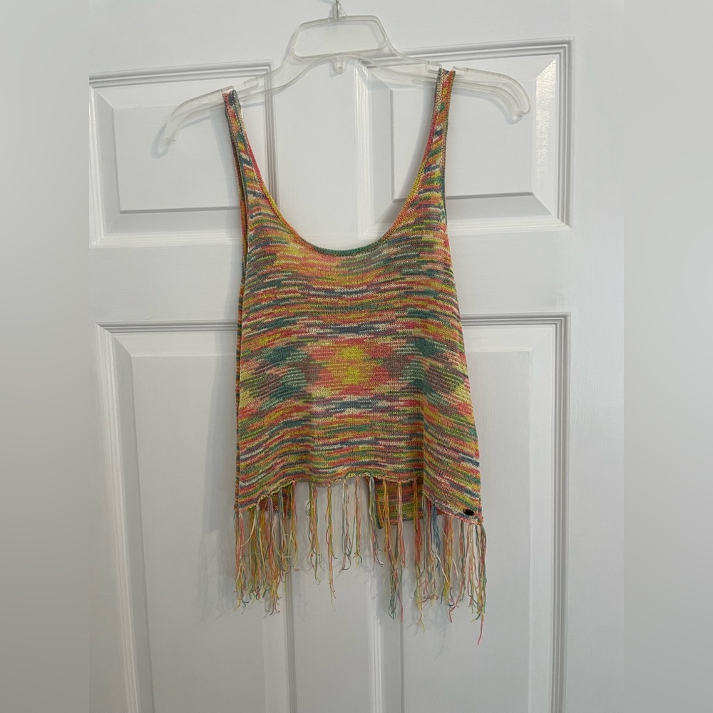 O'Neill Colorful Knit Fringe Tank Top